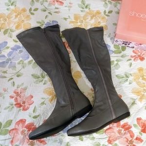 ShoeDazzle Natiri Grey Over-The-Knee Boot